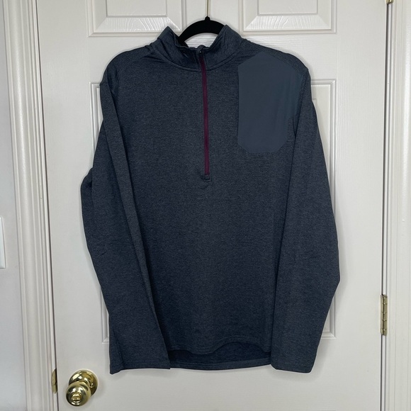 Eddie Bauer motion performance quarter zip pullover gray and purple | M - Picture 1 of 11